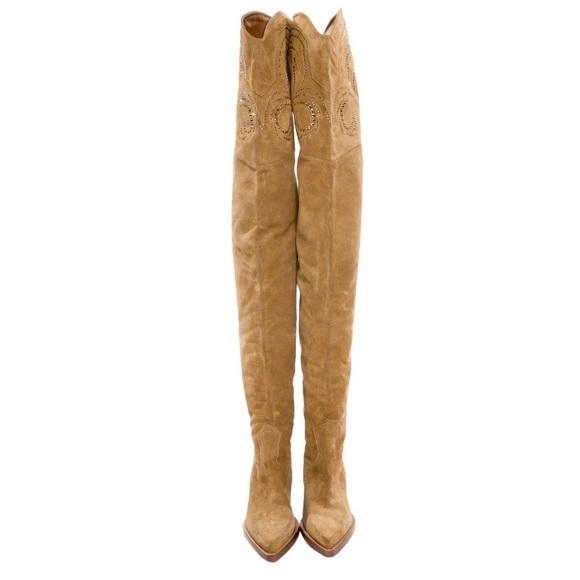 Paris Texas Tan Over the Knee Boots - Picture 3 of 4